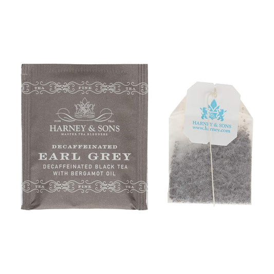 Harney & Sons Decaf Earl Grey Black Tea Bags, 50 Count
