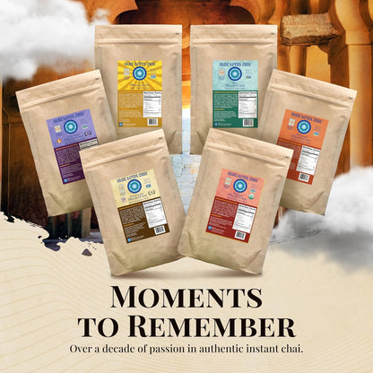 Blue Lotus Chai - Rooibos Flavor Masala Chai - Makes 65 Cups - 2 Ounce Masala Spiced Chai Powder with Organic Spices - Instant Indian Tea No Steeping - No Gluten