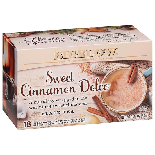 Bigelow Tea Hot Cinnamon Black Tea, 18 Count (Pack of 6)