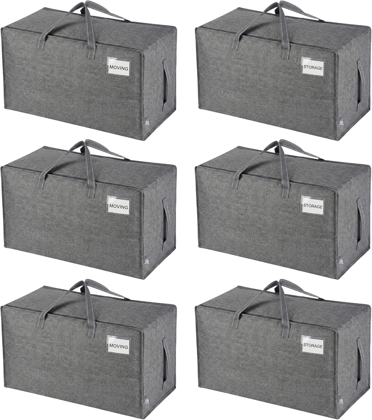 VENO Clear Extra Large Moving Bags & Storage Totes, Heavy Duty Organizer with Reinforced Handles & Strong Zippers for Clothes, College Dorm Essentials, Moving Supplies