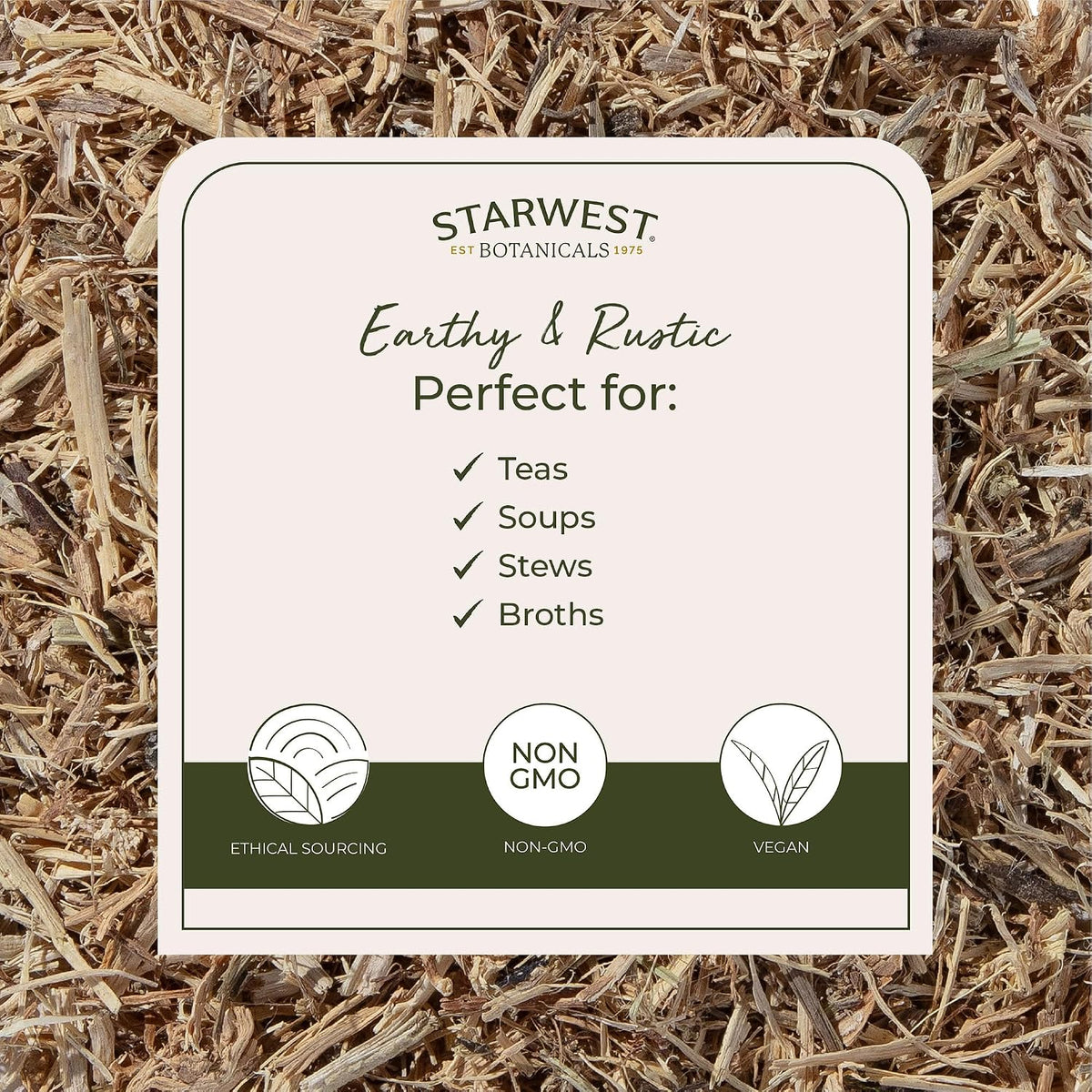 Starwest Botanicals Nettle Root Organic, Soups, Urtica Dioica - 4 oz Pouch