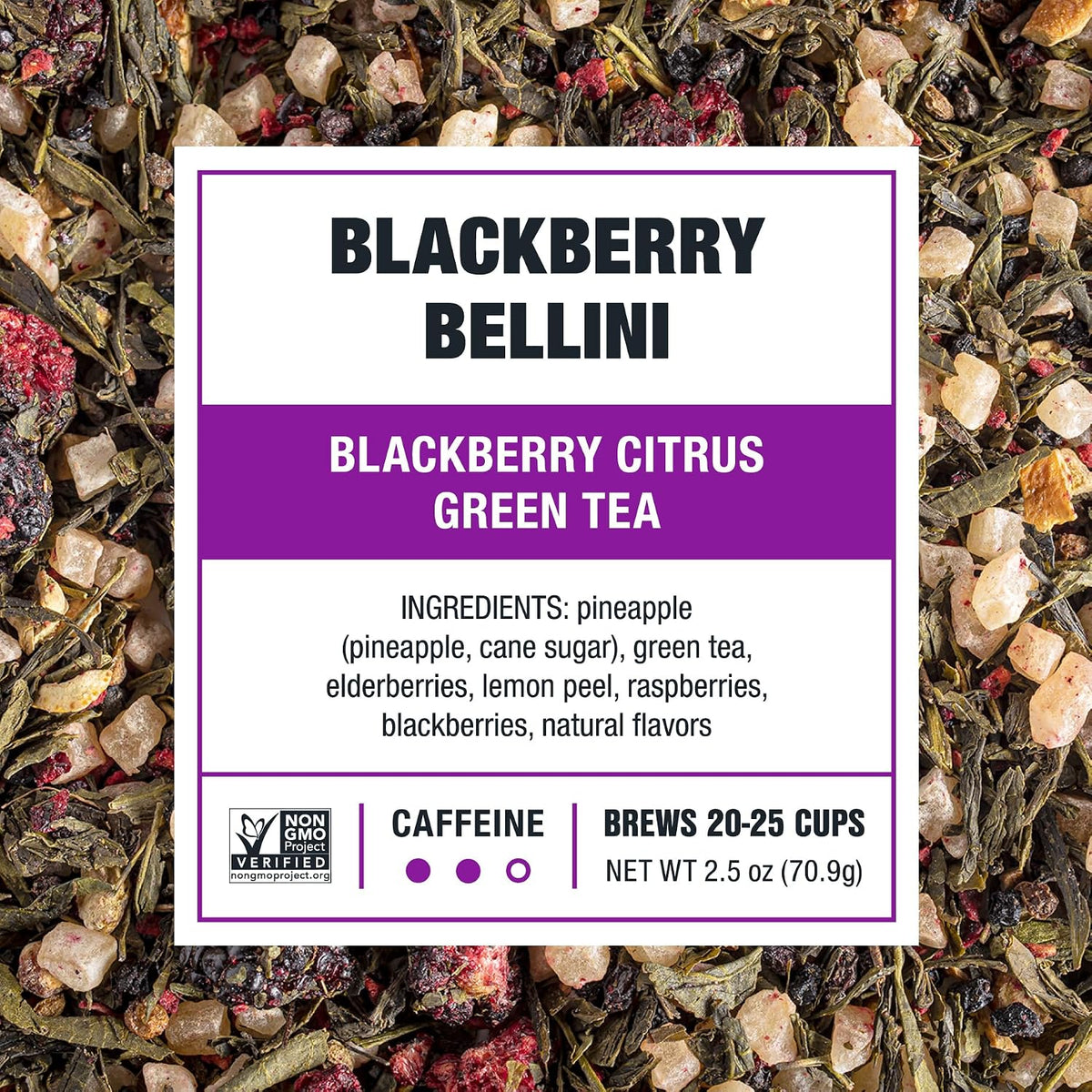 Tiesta Tea Blackberry Bellini Blackberry Citrus Green Tea Loose Leaf 2.5oz