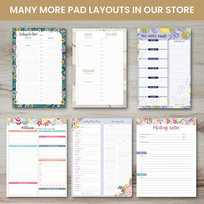 bloom daily planners Timed Work & Personal To Do List Planning Pad - ADHD Friendly Undated Tear-Off Hourly Checklist Notepad Appointment Organizer - 6" x 9" - Brushed Beige