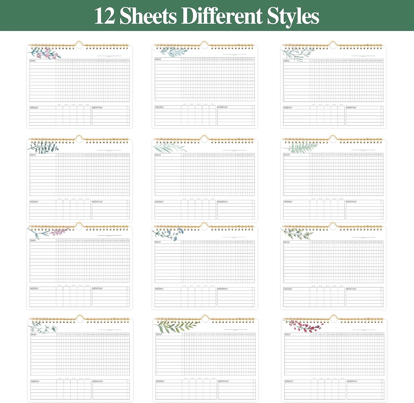 Habit Tracker Calendar- Daily, Weekly & Monthly Habit Tracker Journal