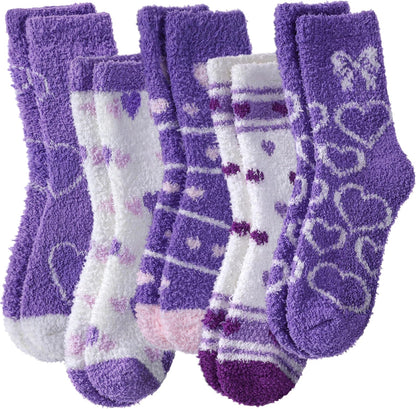 LINEMIN Womens Fuzzy Socks Cozy Fluffy Winter Warm Slipper Socks Microfiber Soft Home Sleeping Socks