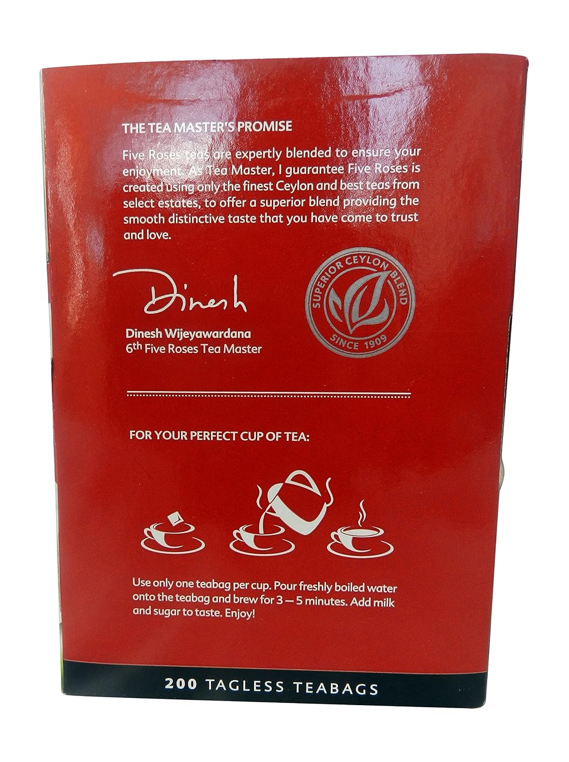 Five Roses Tea, 200 Tagless Teabags