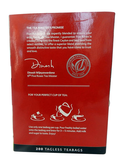 Five Roses Tea, 200 Tagless Teabags