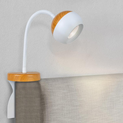 Solfres Patented Innovative Design Headboard Reading Light. No Drilling Golden Book Light for Bedtime Reading. Dimmable LED Book Reading Lamp with Bulb. Movable & Flexible, Black