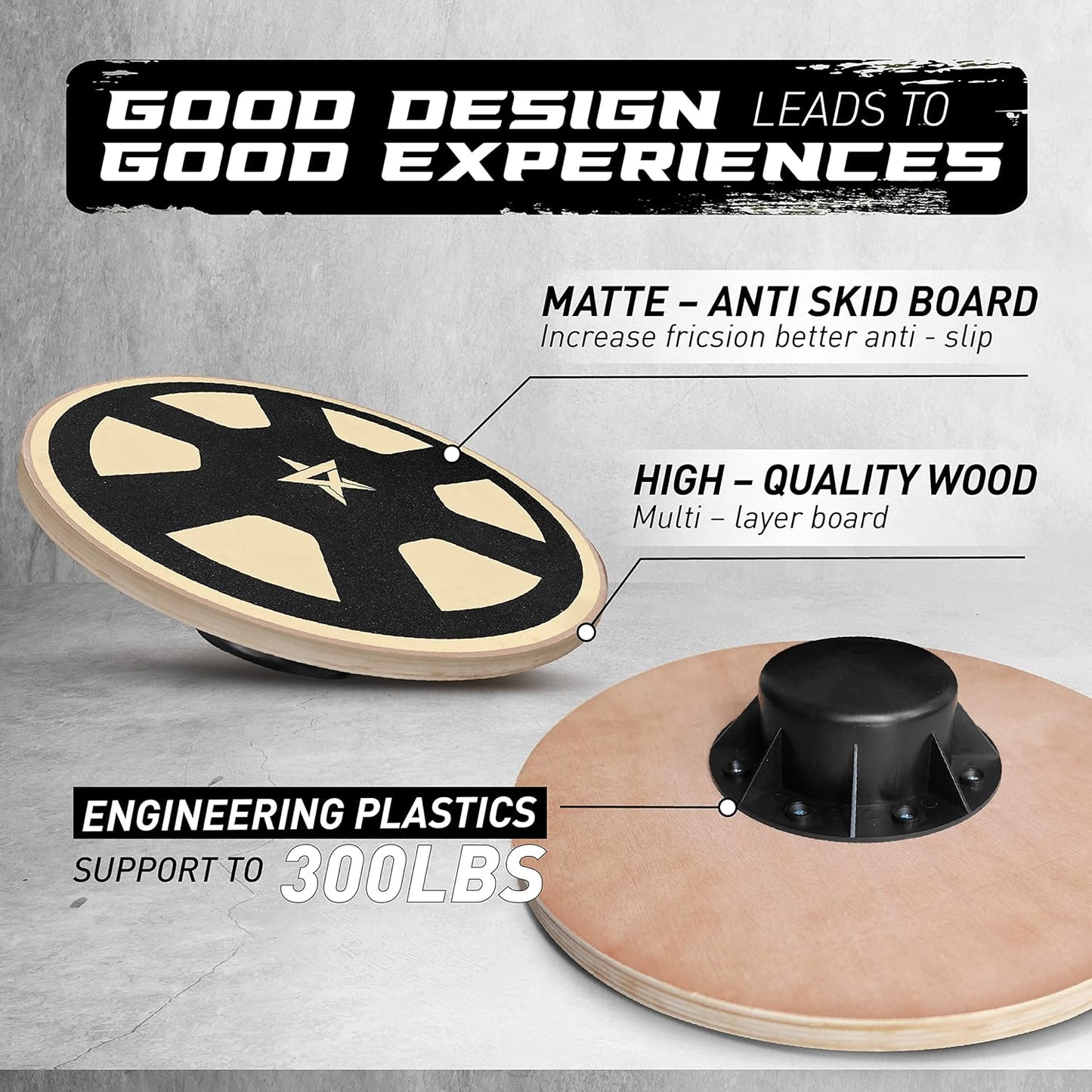 Yes4All Versatile Wooden Wobble Balance Board, Balance Trainer for Mobility Training, Standing Desk, Core Training, Exercise Balance Stability Trainer