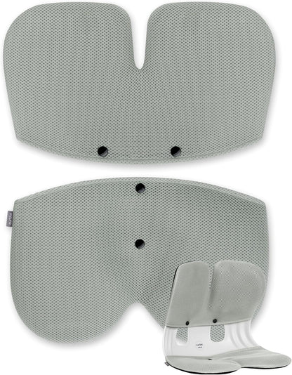 curble Grand– Extra Wide Ergonomic Seat Support, Sit Straighter Without Effort, Passive Posture Trainer for Office, Home & Car (Grey)
