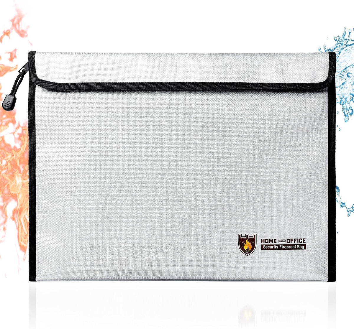 Fireproof Document Bag, 15 x 11 Inch Waterproof Document Pouch with Zipper