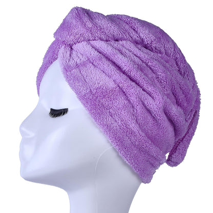 YYXR Microfiber Hair Drying Towel Ultra Absorbent Twist Hair Turban Drying Cap Hair Wrap (Rose)