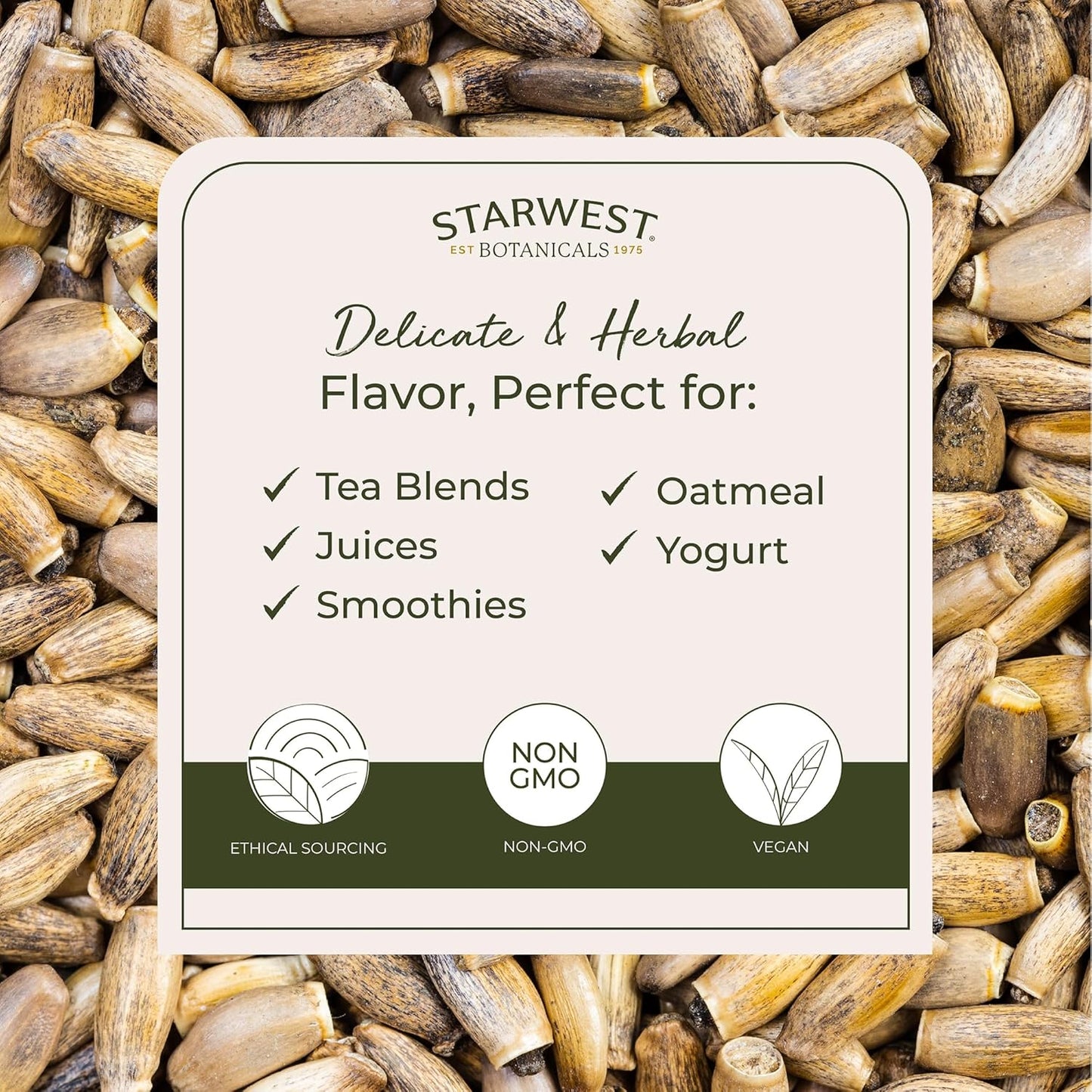 Starwest Botanicals Organic Milk Thistle Seed Whole - Loose Leaf Milk Thistle for Tea & Cooking, Mix in Juice, Add to Smoothies, Oatmeal, & Yogurt, Certified Kosher, Non-GMO - Bulk 1 lb Bag