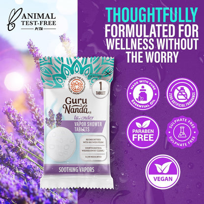 GuruNanda Lavender Vapor Shower Tablets, 15 ct