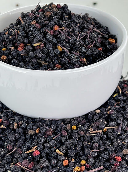 U.S. Wellness Naturals Elderberries – 1lb (Real Wild Harvest) | 100% USDA Certified Organic | Bulk Black Dried Elderberry | for Making Elder Syrup, Gummies, Tea - Raw Vegan Sambucus Nigra
