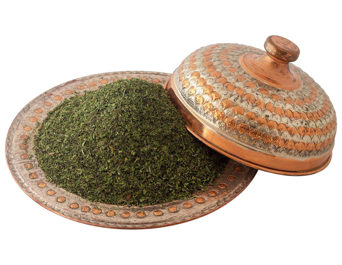 Cerez Pazari Dried Mint Leaves Spearmint 1lb Resealable Bag|%100 Natural, Non-irradiated, Non-GMO, Gluten Free, Raw Turkish Dried Spearmint Leaves, Crushed Peppermint Tea
