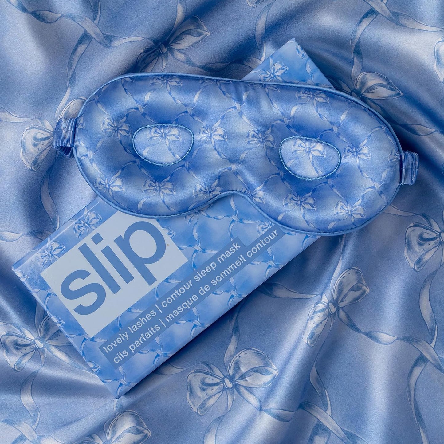 slip Contour Sleep Mask | 100% Pure Mulberry Silk, Ultra Soft | Contoured Design, Prevents Eye Pressure | Adjustable Strap, Ideal for Travel - Black