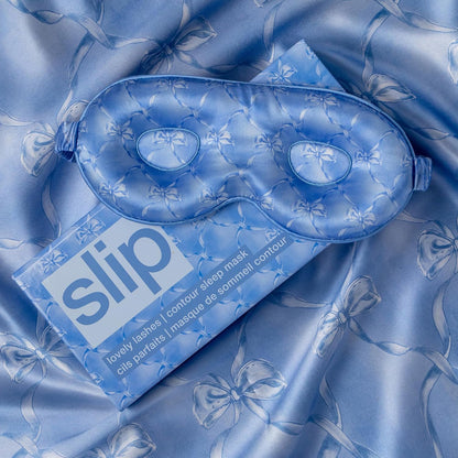 slip Contour Sleep Mask | 100% Pure Mulberry Silk, Ultra Soft | Contoured Design, Prevents Eye Pressure | Adjustable Strap, Ideal for Travel - Black