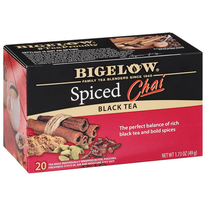 Bigelow Tea Spiced Chai Black Tea, 20 Count (Pack of 6)