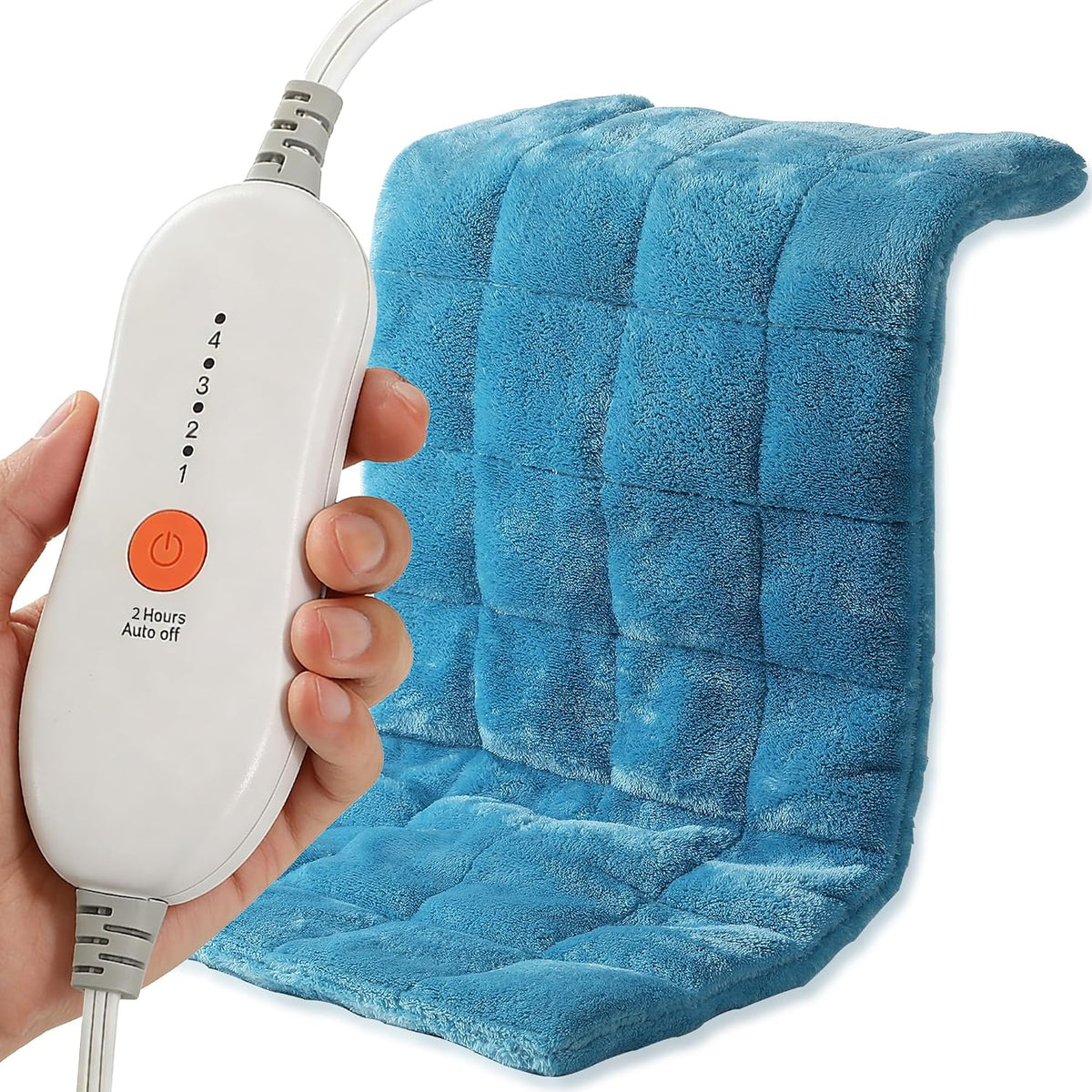 Electric Heating Pad HSA Eligible, Heated Pad for Back Neck Shoulder Pain Relif, Heating Pad for Period Cramps with 2H Auto Shut Off and 4 Heating Levels, 12"x24" Dark Grey