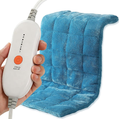 Electric Heating Pad HSA Eligible, Heated Pad for Back Neck Shoulder Pain Relif, Heating Pad for Period Cramps with 2H Auto Shut Off and 4 Heating Levels, 12"x24" Dark Grey