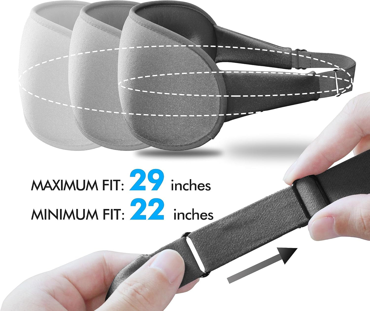 Sleep Eye Mask for Men Women, Lash Extensions 3D Sleeping Mask, Travel Blackout Night Blindfold Eye Shade Cover with Adjustable Strap (Black)