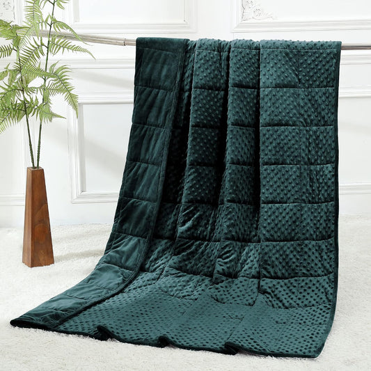 Alomidds Weighted Lap Blanket 7lbs, Cozy Luxury Breathable Weighted Blanket for Adults, Weighted Lap Pad for Travel, Relaxation, Sleeping, Purple, 29" x 24"