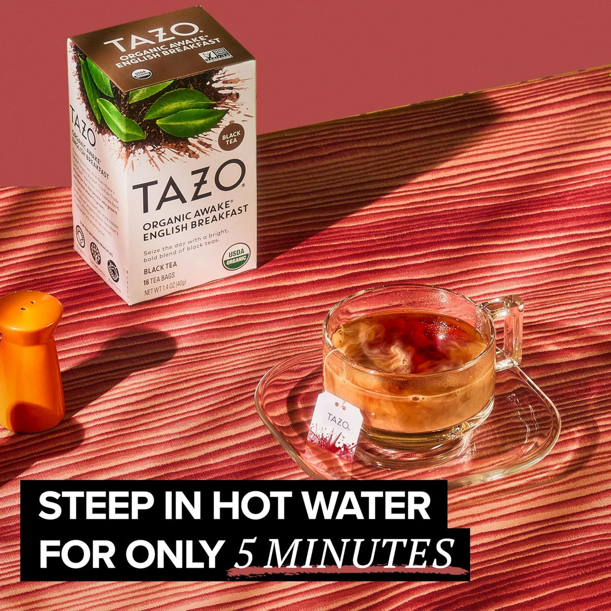 TAZO Organic Awake English Breakfast Black Tea Bags, 96 Total Bags