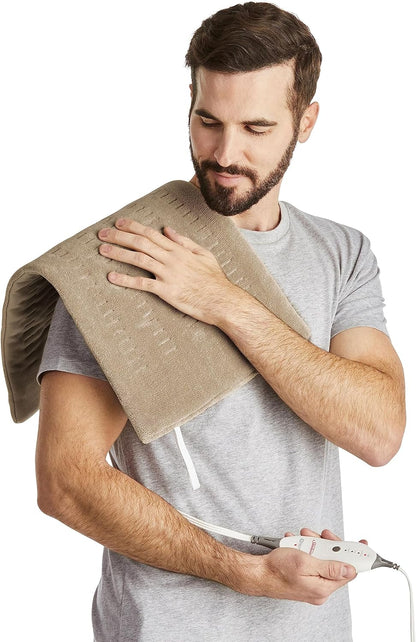 Sunbeam Premium Sunbeam Heating Pad with Compact Storage, Standard Size, Gray