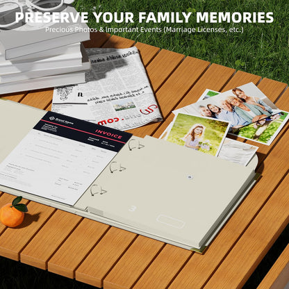 Important Document Organizer – Emergency File Folder Protect Your Family’s Legacy with 3-Ring and Label Pockets, Perfect for Home Office Filing and Gift Giving on Special Occasions