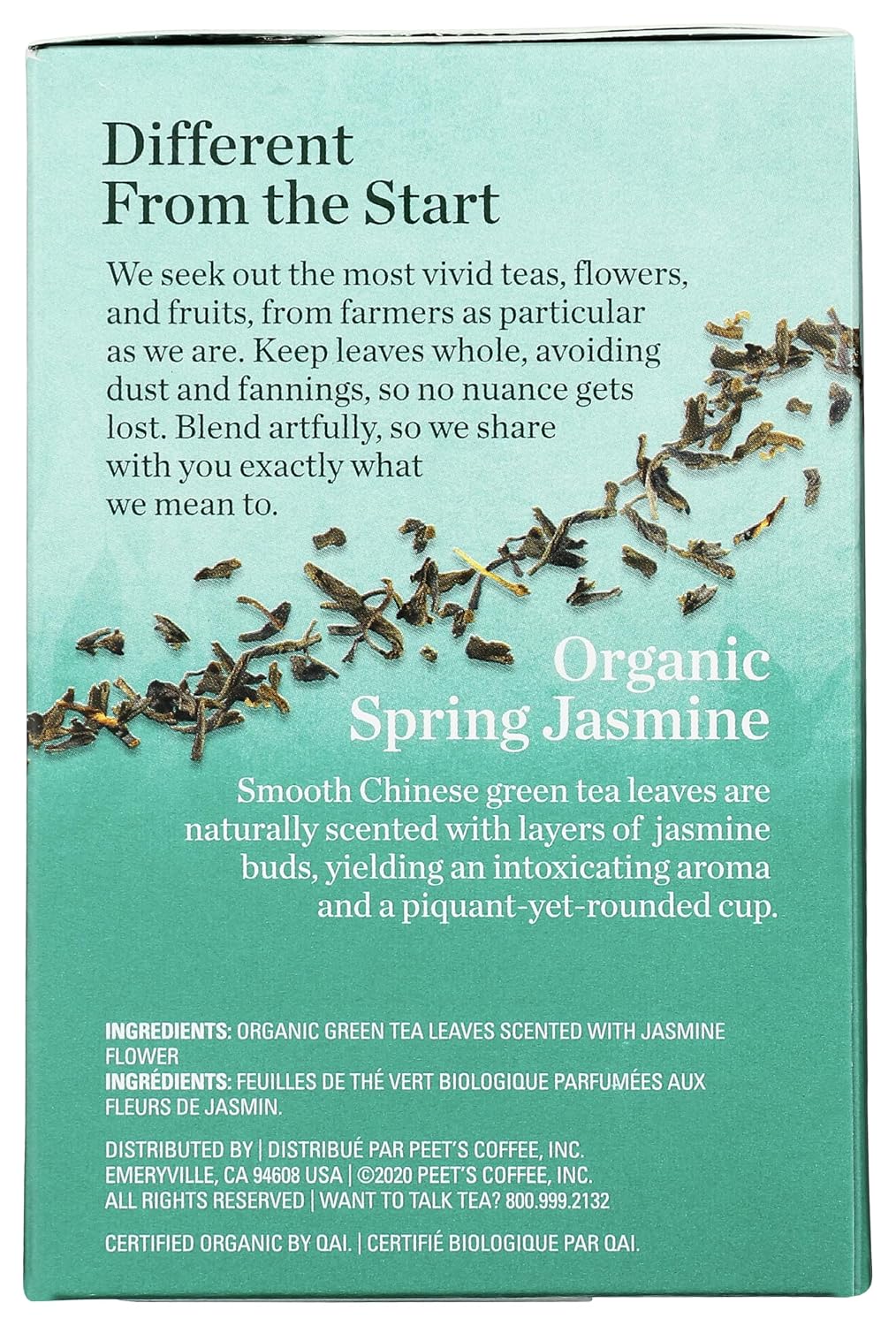 Mighty Leaf Tea Organic Spring Jasmine, Whole Leaf Pouches, 15 ct
