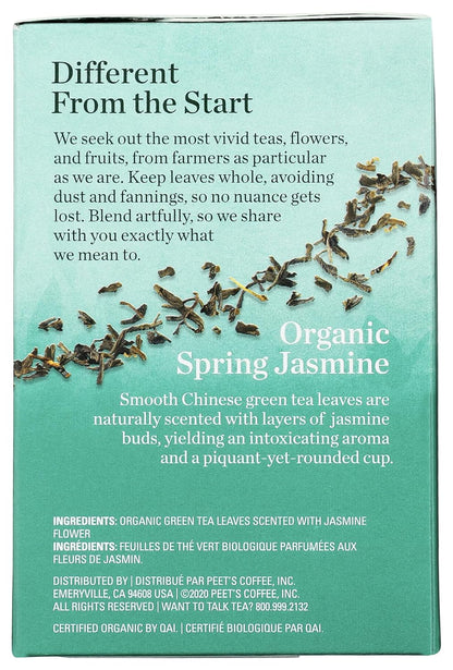 Mighty Leaf Tea Organic Spring Jasmine, Whole Leaf Pouches, 15 ct