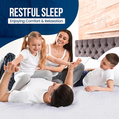Queen Size Mattress Protector Waterproof, Premium 200 GSM Terry Mattress Cover, Soft & Breathable Bed Cover, Fitted Sheet Style Stretchable Deep Pockets 17" by Utopia Bedding (White)