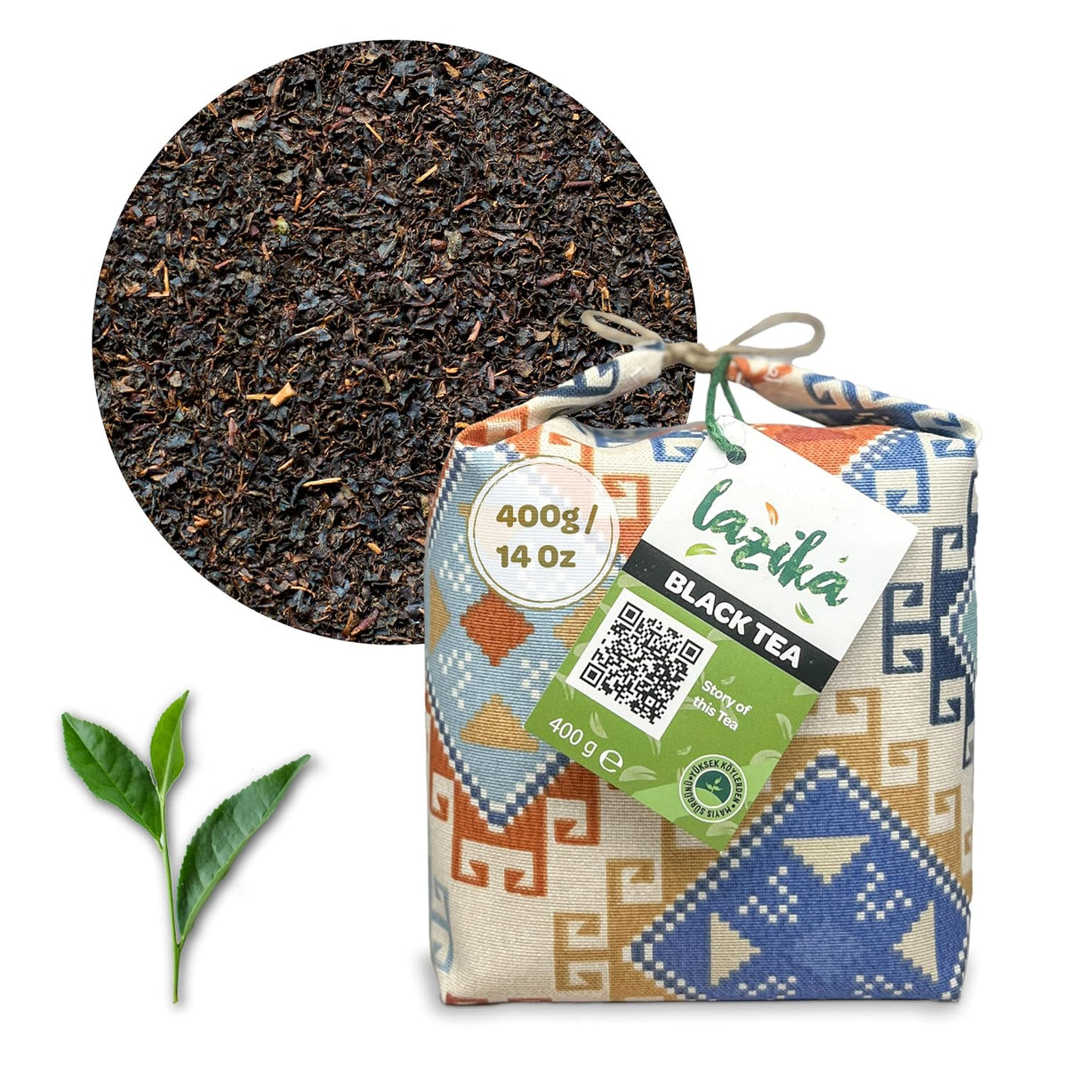Lazika Loose Leaf Tea Set, Black Tea, Green Tea, Earl Grey, Tea Gift Set, 3.35 Oz (Pack of 3)