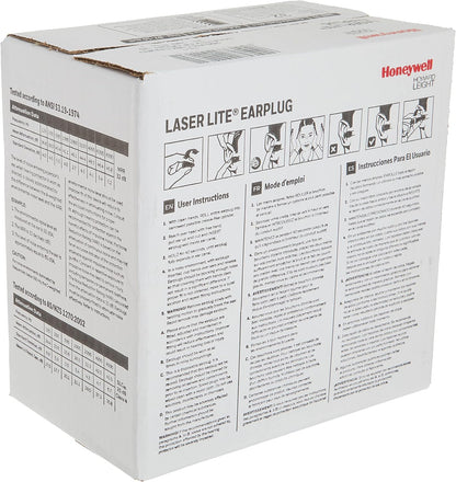 Howard Leight by Honeywell Laser Lite High Visibility Disposable Foam Earplugs, Pink/Yellow , 200-Pairs (LL-1) - 3301105