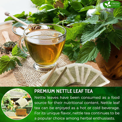FreshDrinkUS, Premium Nettle Leaf Tea, 135 Count, Pure, Caffeine Free