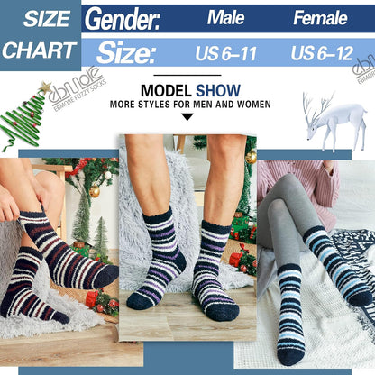 EBMORE Womens Fuzzy Socks Slipper Fluffy Cozy Comfy Cabin Plush Warm Winter Sleep Home Soft Socks