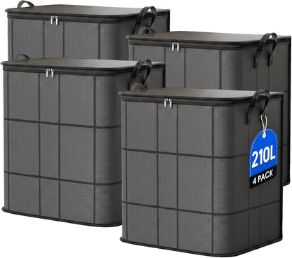 XL Foldable Storage Bag with Reinforced Handles, 180L Large Capacity