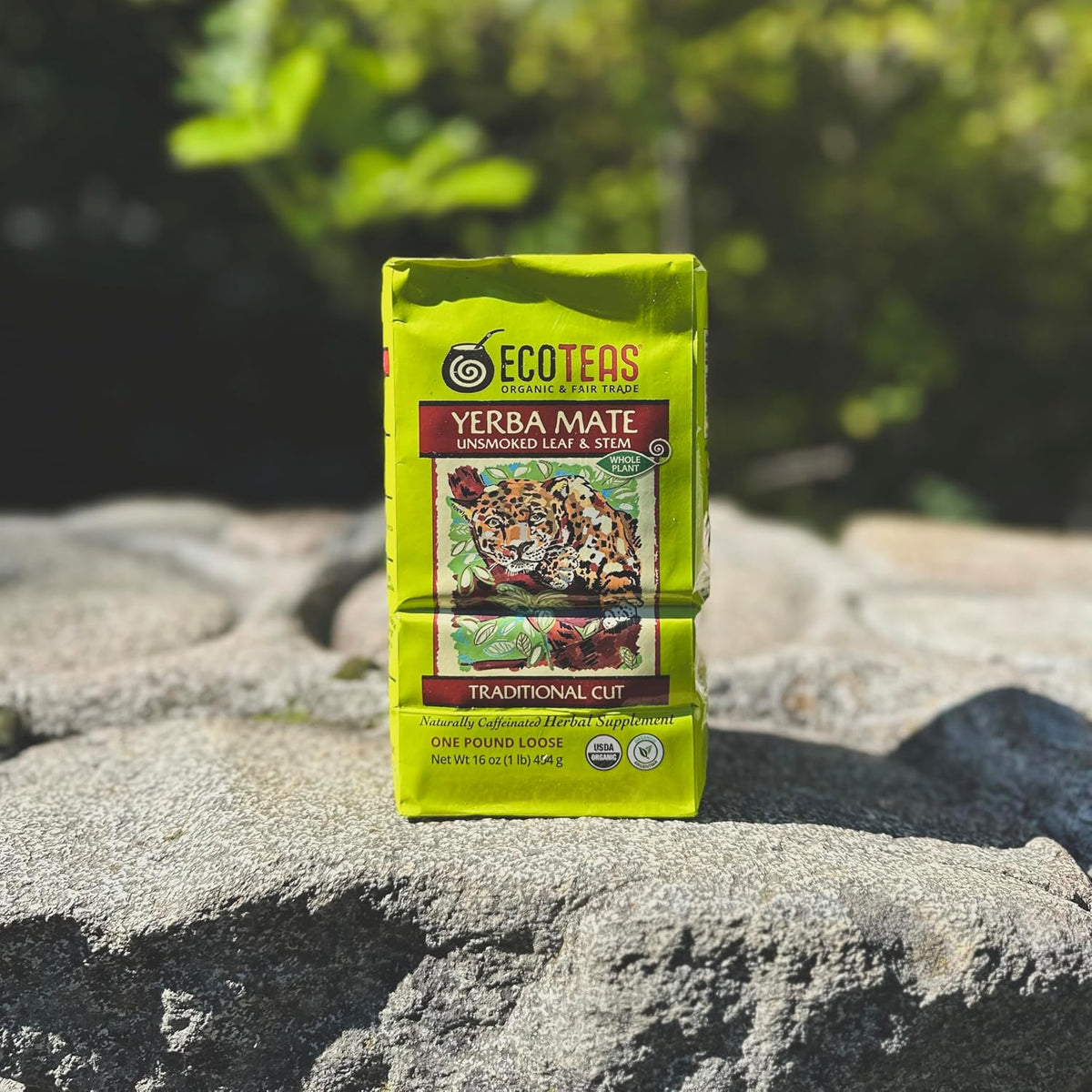 ECOTEAS Organic Yerba Mate Loose Tea Traditional Cut 1 lb Bag Pack of 1