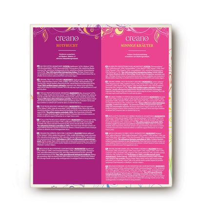 Creano Organic Herbal Tea Sampler Gift Set - Tea Gift Box - 27 Organic Tea Bags in 9 Different Varieties 54 g