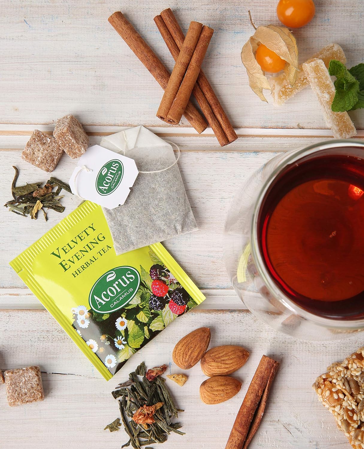 ACORUS Rituals Tea Set - Natural Fruit and Herbal Variety Pack, Tea Gift Set of 6 Different Teas, Sampler of 60 Bags Individually Wrapped