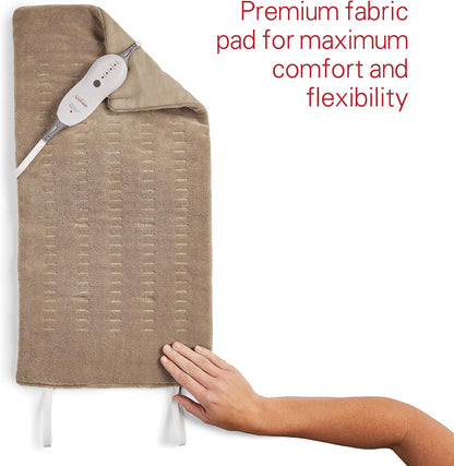 Sunbeam Premium Sunbeam Heating Pad with Compact Storage, Standard Size, Gray