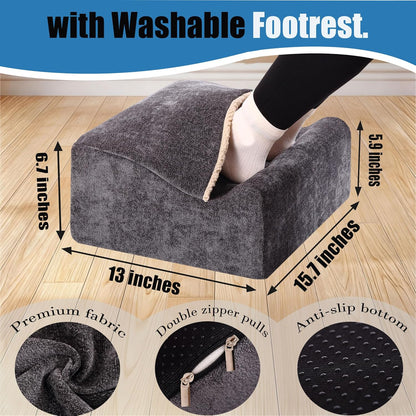 Work Foot Rest Under Desk,Comfort Foot Rest for Couch | Foot Rest For Under Desk at Work,At Soft Ergonomic Footrest,Support Foot Pillow,Heel Chair,Leg Elevation Pillow blue