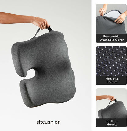 Pressure Relief Seat Cushion for Tailbone Pain, Sciatica & Coccyx Pillow