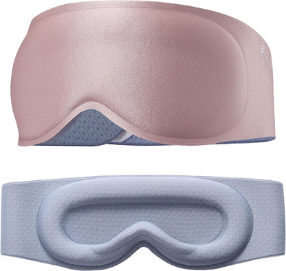 Weighted Blackout Sleep Mask for Men, 3D Contoured Zero Eye Pressure, Lash-Friendly Deep Eye Cups, Adjustable Slide Buckle Strap, Office Nap & Business Travel Essential, Relaxation Gift for Him(Black)