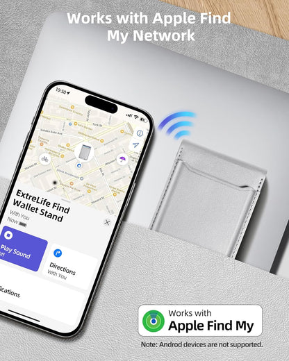 ExtreLife for Magsafe Wallet, Works with Apple Find My, 6 Cards Holder