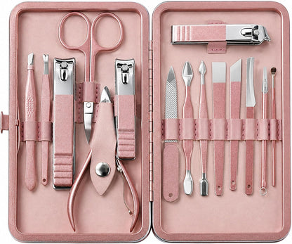 Utopia Care Nail Clippers Professional Nail Kit or Manicure Kit for Women and Men, Stocking Stuffers or Groomsmen Gifts Pedicure Set for Fingernail, Toenail Clippers with Travel Case
