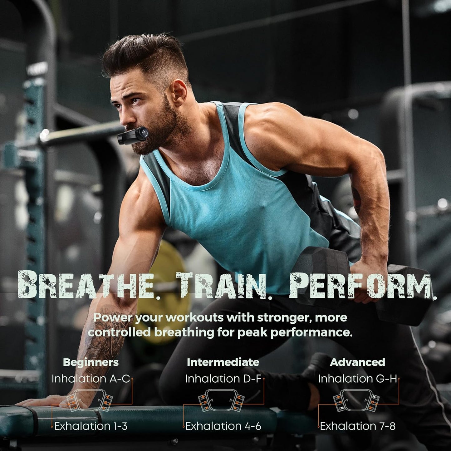 Breathing Trainer | Premium Silicone Trainer | Boost Breathing Patterns | Adjustable Resistance Levels | Compact, Portable, and Easy to Maintain (Black)