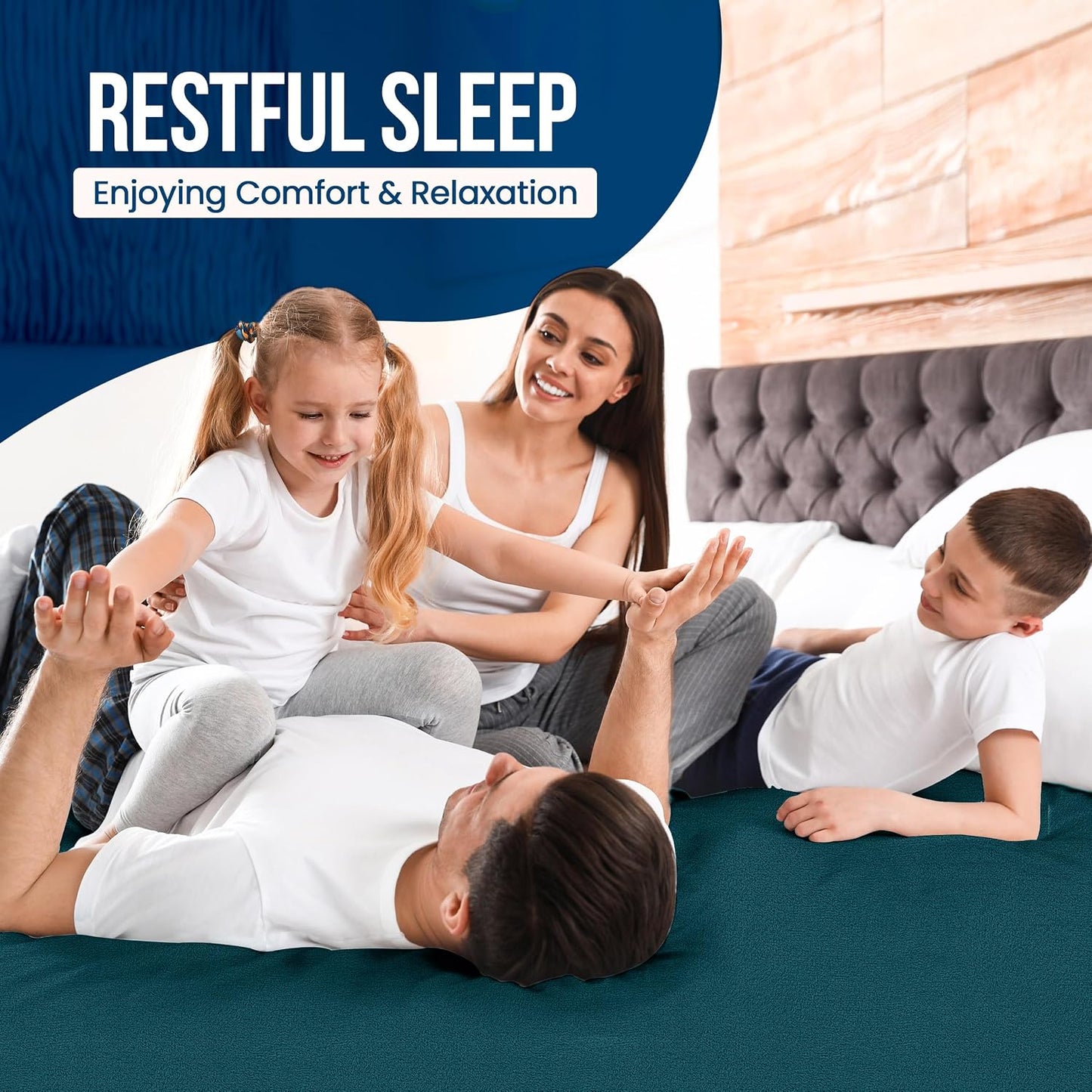 Queen Size Mattress Protector Waterproof, Premium 200 GSM Terry Mattress Cover, Soft & Breathable Bed Cover, Fitted Sheet Style Stretchable Deep Pockets 17" by Utopia Bedding (White)