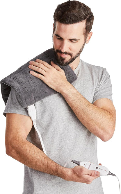 Sunbeam Premium Sunbeam Heating Pad with Compact Storage, Standard Size, Gray